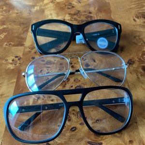 Aviator eye glasses bundle clear no prescription